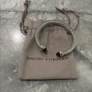 David Yurman Silver and Red Bracelet